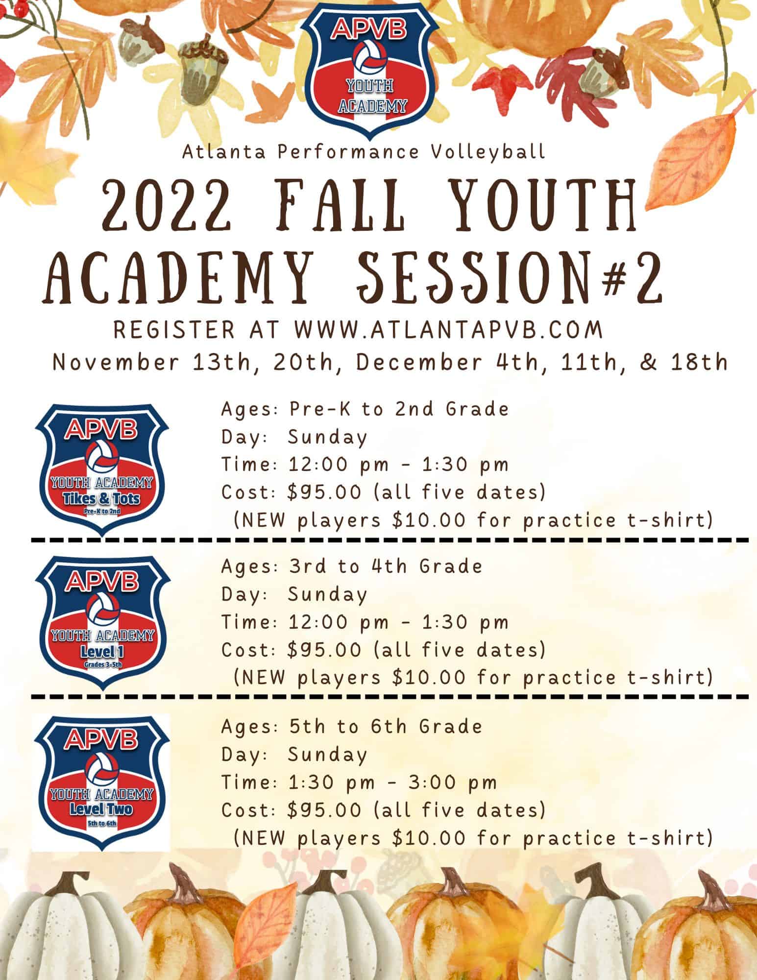 Youth Academy Fall Session #2
