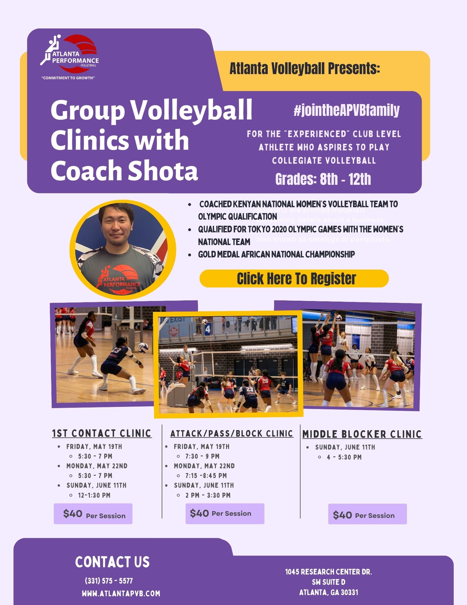 Group Volleyball Clinics