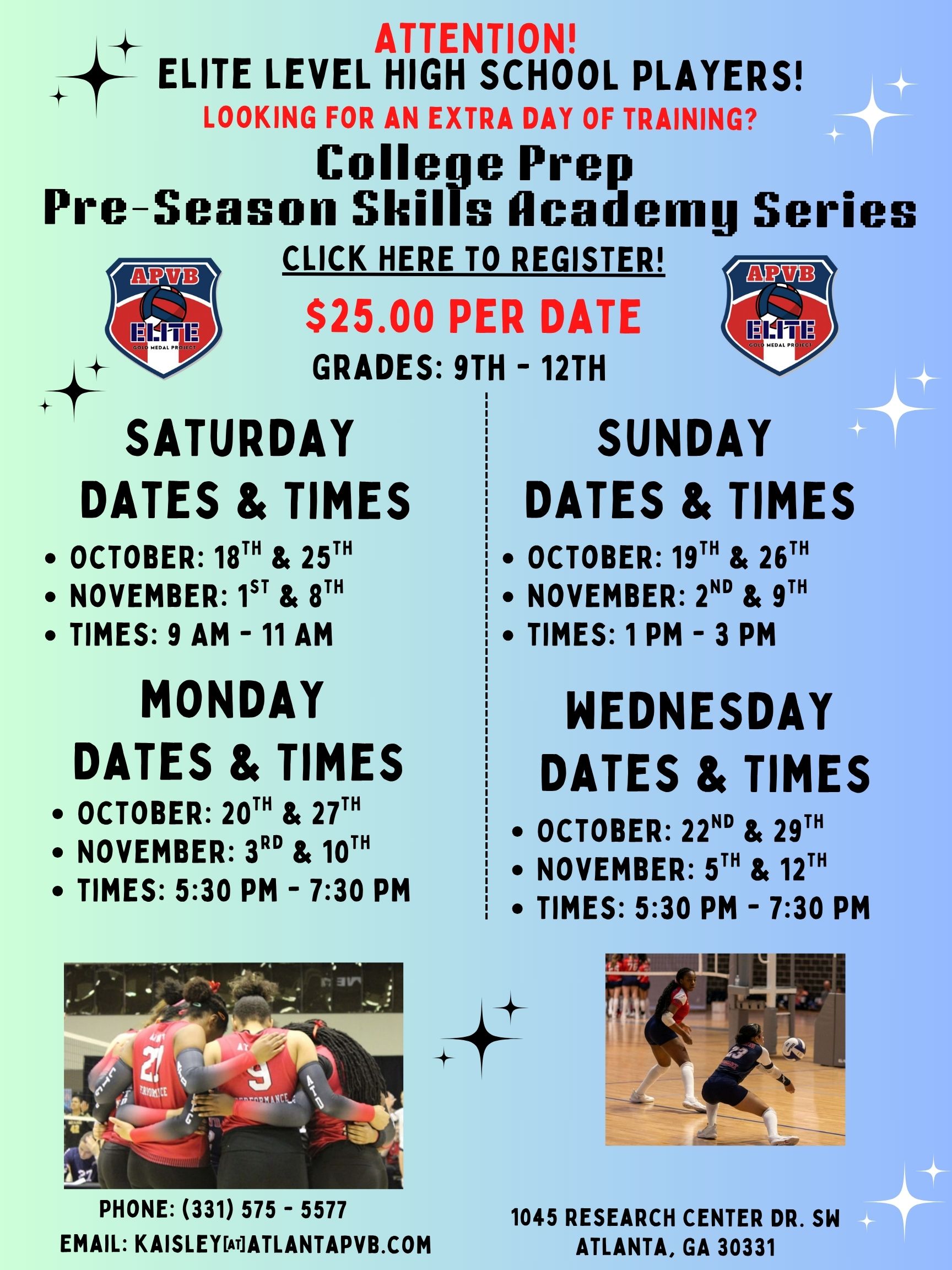 College Prep Pre-Season Skills Academy Series