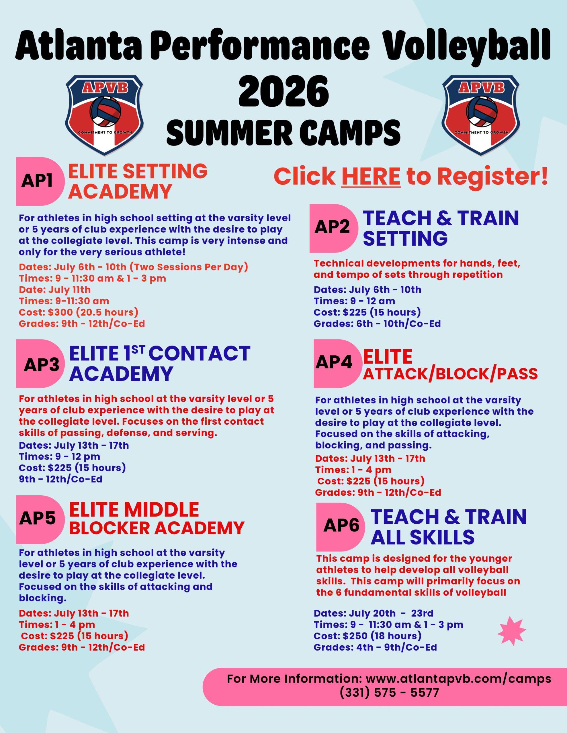 2026 Summer Camps